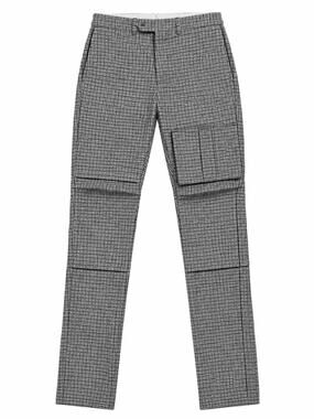 Raf Simons AW18/19 Slim Space Virgin Wool Check Trousers 48